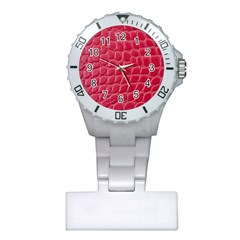 Textile Texture Spotted Fabric Plastic Nurses Watch by Celenk