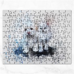 Cat Dog Cute Art Abstract Rectangular Jigsaw Puzzl by Celenk