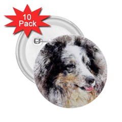 Dog Shetland Pet Art Abstract 2 25  Buttons (10 Pack)  by Celenk