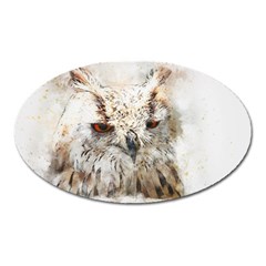 Bird Owl Animal Art Abstract Oval Magnet by Celenk