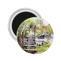 River Bridge Art Abstract Nature 2 25  Magnets by Celenk