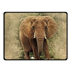 Elephant Animal Art Abstract Double Sided Fleece Blanket (small)  by Celenk