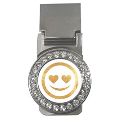 Gold Smiley Face Money Clips (cz)  by NouveauDesign