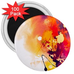 Paint Splash Paint Splatter Design 3  Magnets (100 Pack) by Celenk