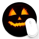 Pumpkin Helloween Face Autumn Round Mousepads Front