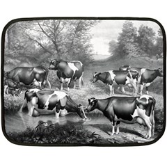 Holstein Fresian Cows Fresian Cows Double Sided Fleece Blanket (mini)  by Celenk