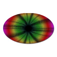 Sunflower Digital Flower Black Hole Oval Magnet by Celenk