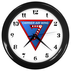 Carrier Air Wing Seven Wall Clock (black) by Bigfootshirtshop