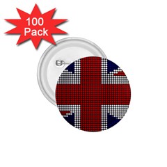 Union Jack Flag British Flag 1 75  Buttons (100 Pack)  by Celenk