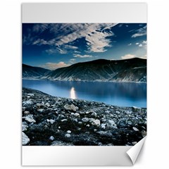 Shore Mountain Water Landscape Canvas 18  X 24   by Celenk