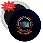 Geek Power 3  Magnets (10 pack)  Front