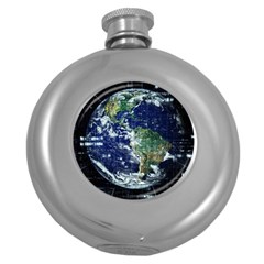 Earth Internet Globalisation Round Hip Flask (5 Oz) by Celenk