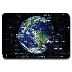 Earth Internet Globalisation Large Doormat  by Celenk