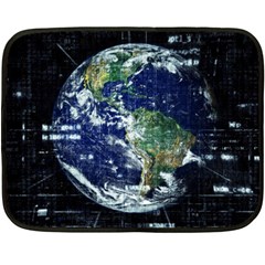 Earth Internet Globalisation Fleece Blanket (mini) by Celenk