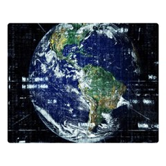 Earth Internet Globalisation Double Sided Flano Blanket (large)  by Celenk