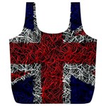 Union Jack Flag Uk Patriotic Full Print Recycle Bags (L)  Back