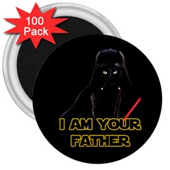 Darth Vader Cat 3  Magnets (100 Pack) by Valentinaart