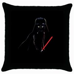 Darth Vader Cat Throw Pillow Case (black) by Valentinaart