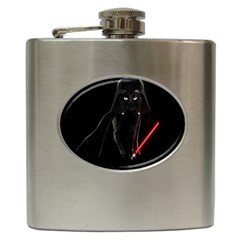 Darth Vader Cat Hip Flask (6 Oz) by Valentinaart