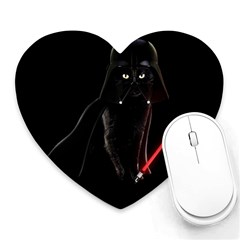 Darth Vader Cat Heart Mousepads by Valentinaart