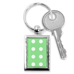 Lime Dot Key Chains (Rectangle)  Front