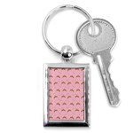 Pink Beige Hats Key Chains (Rectangle)  Front