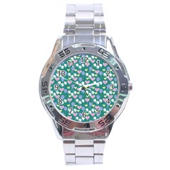 Ocean Cherry Stainless Steel Analogue Watch by snowwhitegirl