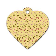 Hats Pink Beige Dog Tag Heart (one Side) by snowwhitegirl