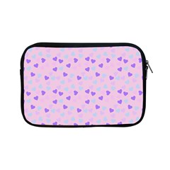 Blue Pink Hearts Apple Ipad Mini Zipper Cases by snowwhitegirl