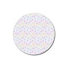 Pastel Hats Rubber Round Coaster (4 Pack)  by snowwhitegirl