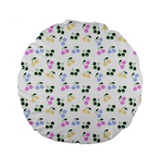 Green Cherries Standard 15  Premium Round Cushions by snowwhitegirl