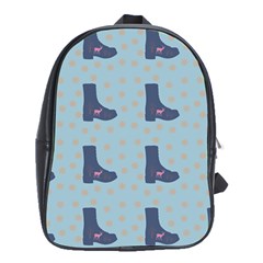 Deer Boots Teal Blue School Bag (xl) by snowwhitegirl