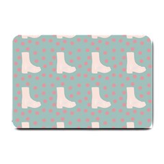 Deer Boots Blue White Small Doormat  by snowwhitegirl