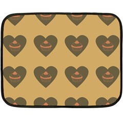 Cupcake Pumpkin Orange Grey Double Sided Fleece Blanket (mini)  by snowwhitegirl