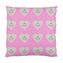 Cupcake Pink Grey Standard Cushion Case (two Sides) by snowwhitegirl