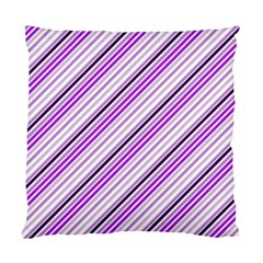 Purple Diagonal Lines Standard Cushion Case (two Sides) by snowwhitegirl