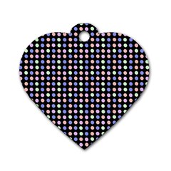 Blue Peach Green Eggs On Black Dog Tag Heart (two Sides) by snowwhitegirl