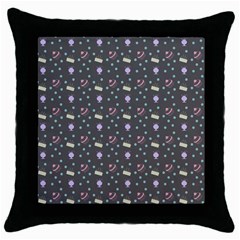 Cakes Yellow Pink Dot Sundaes Grey Throw Pillow Case (black) by snowwhitegirl