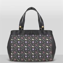 Cakes Yellow Pink Dot Sundaes Grey Office Handbags by snowwhitegirl