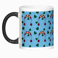 Winter Hat Red Green Hearts Snow Blue Morph Mugs by snowwhitegirl