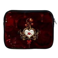 Wonderful Hearts With Dove Apple Ipad 2/3/4 Zipper Cases by FantasyWorld7