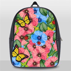 Floral Scene School Bag (large) by linceazul