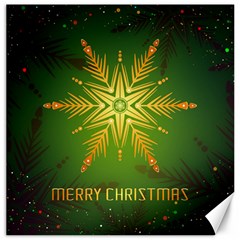 Christmas Snowflake Card E Card Canvas 12  X 12   by Nexatart