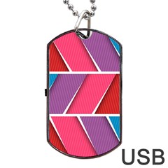 Abstract Background Colorful Dog Tag Usb Flash (one Side) by Nexatart