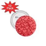 Background Hearts Love 1.75  Buttons (10 pack) Front