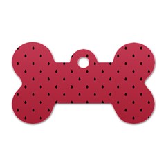 Watermelon Minimal Pattern Dog Tag Bone (two Sides) by jumpercat