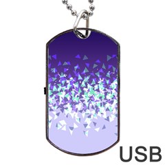 Purple Disintegrate Dog Tag Usb Flash (two Sides) by jumpercat