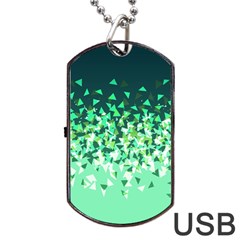 Green Disintegrate Dog Tag Usb Flash (two Sides) by jumpercat