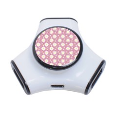 Daisy Dots Pink 3-port Usb Hub by snowwhitegirl