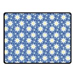 Daisy Dots Blue Double Sided Fleece Blanket (Small)  45 x34  Blanket Front